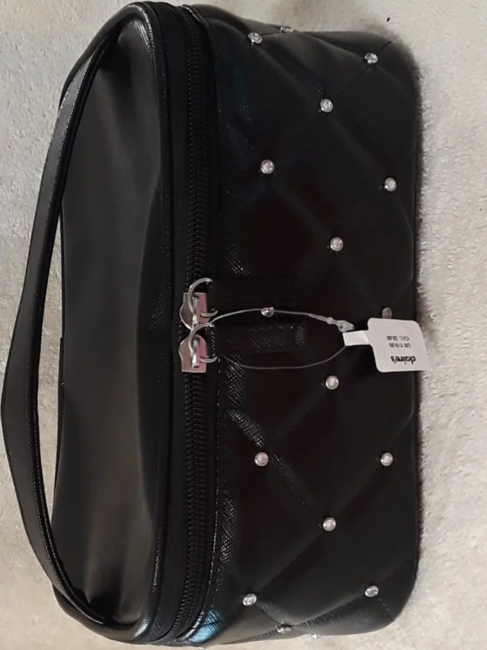 Train Case Makeup Bag - Claire's NWT Black Rhinestone Vanity Travel Case Sparkle